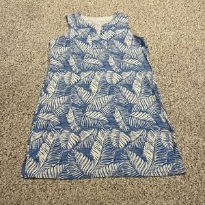 Coolibar Oceanside Dress Sleeveless Sz L UPF 50+ Tropical Resort Beach Coastal